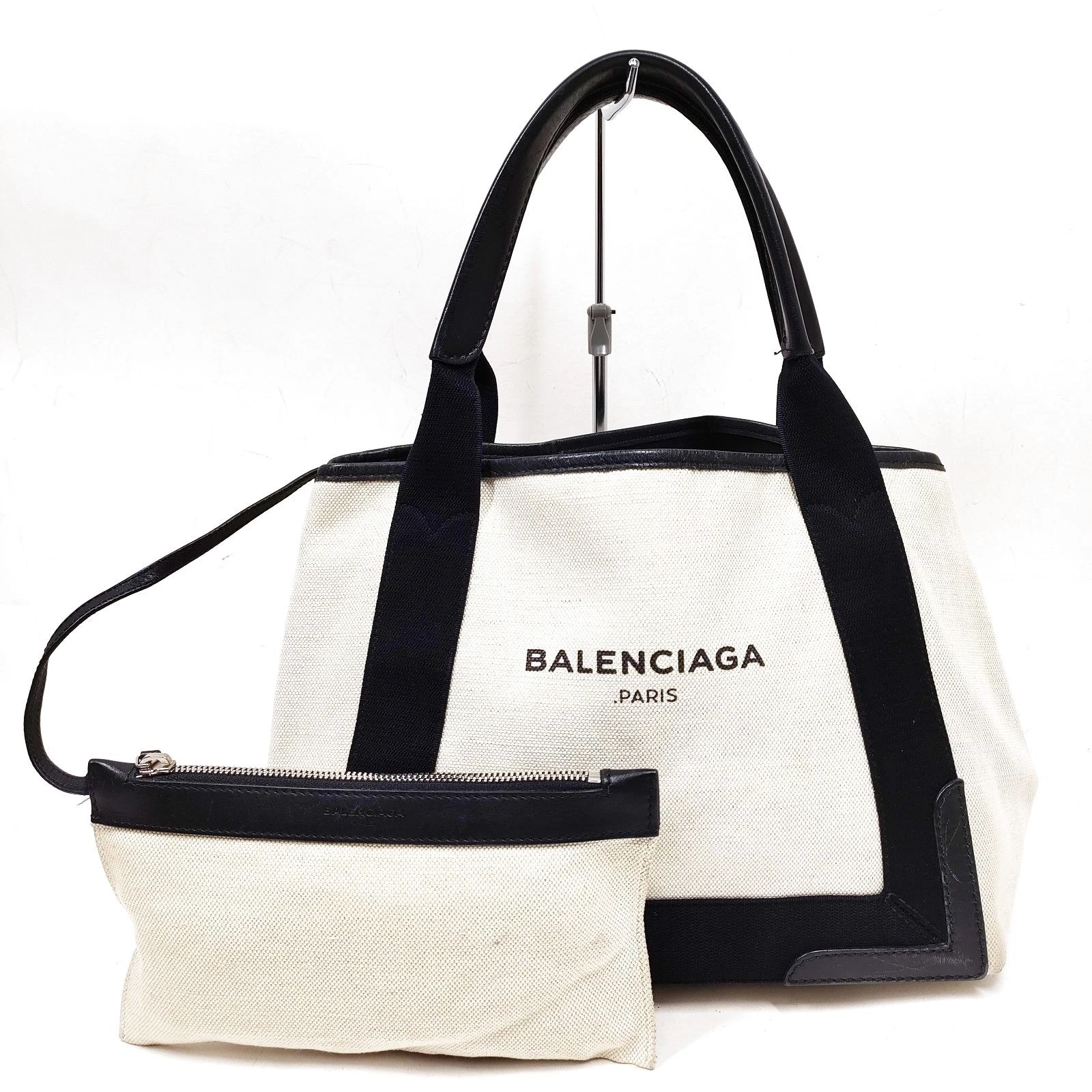$1600 Balenciaga Tote Bag White Canvas