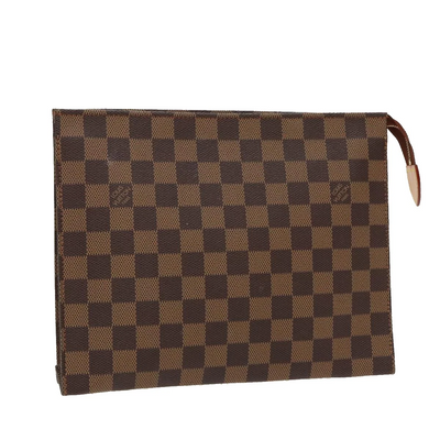 $760 1996 LOUIS VUITTON Damier Ebene Toiletry Pouch 26 TH0956