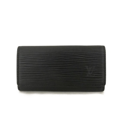$445 Louis Vuitton Epi Multicles Leather 4 Ring Key Case Black CA0916