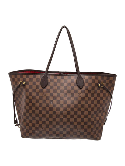 $2310 Louis Vuitton Damier Ebene Neverfull GM with Pouch