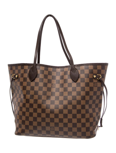 $2240 2018 Louis Vuitton Neverfull MM Damier Ebene with Pouch 10021295