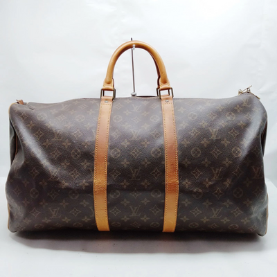Louis Vuitton Keepall 55 Boston Bag Brown Monogram MI9002