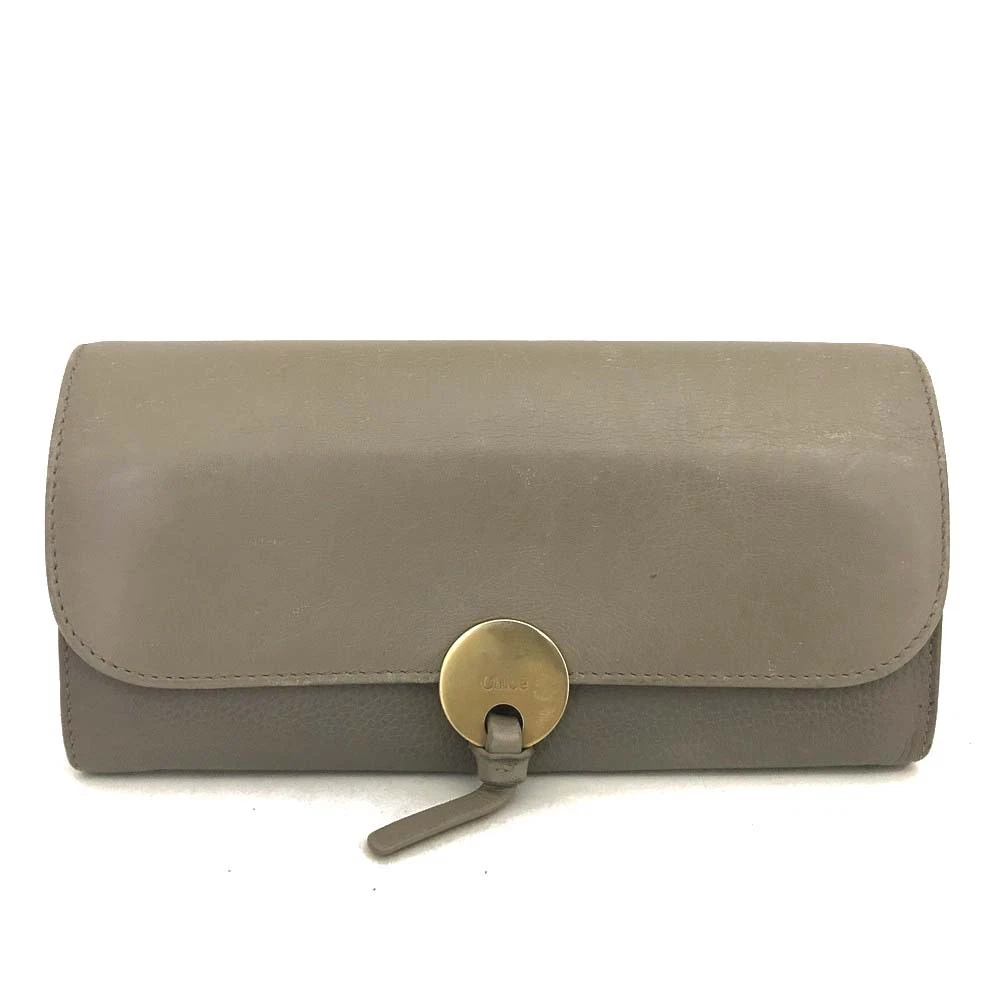 $525 Chloe Indy Long Flap Wallet Beige