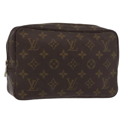 $600 1985 LOUIS VUITTON Monogram Trousse Toilette 23 Clutch Bag 853