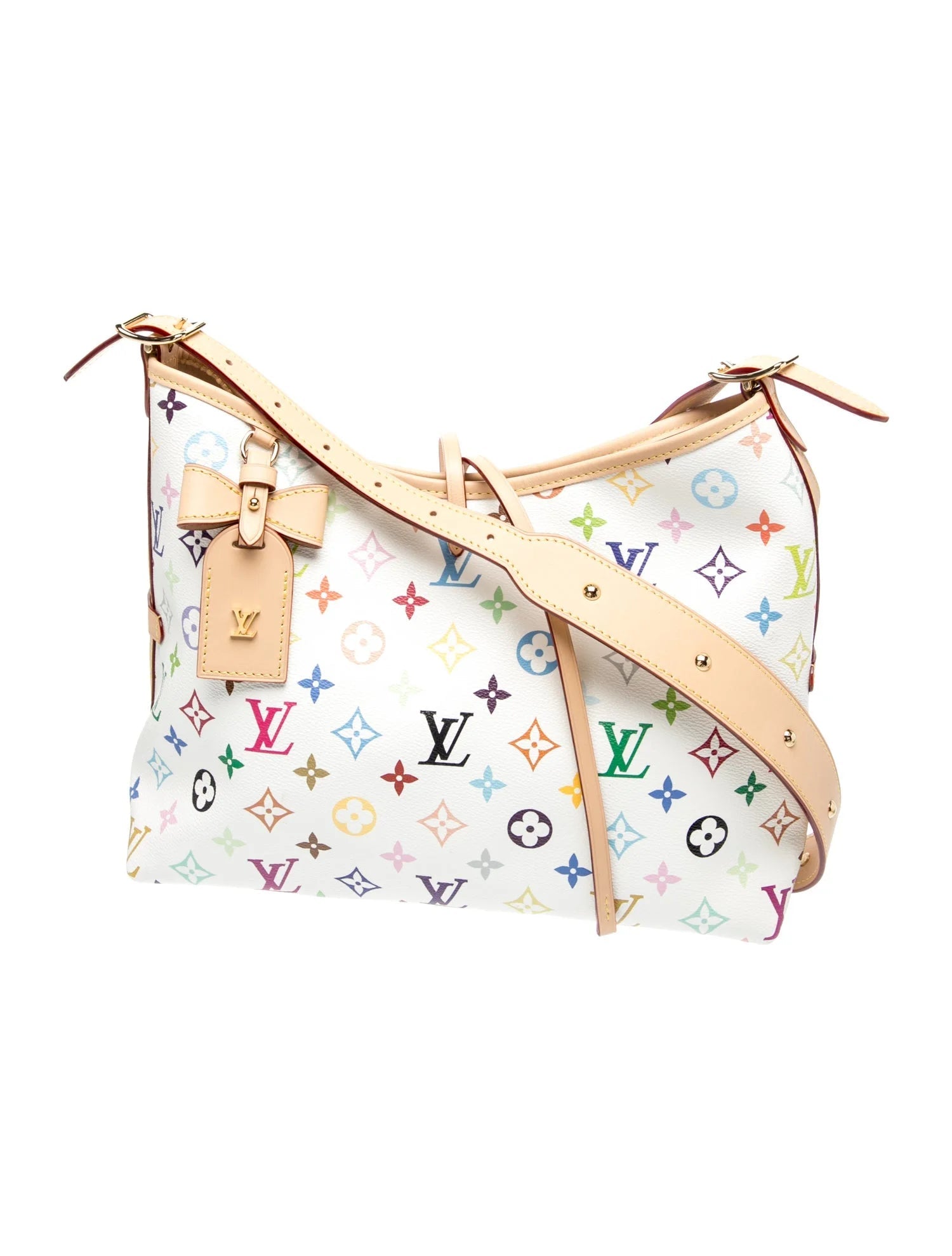$3450 2025  Louis Vuitton LV X TM Monogram Multicolor CarryAll PM White 10020268