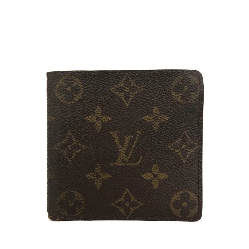 $515 1997 Louis Vuitton Monogram Portefeiulle Marco Bifold Wallet Brown CA0917
