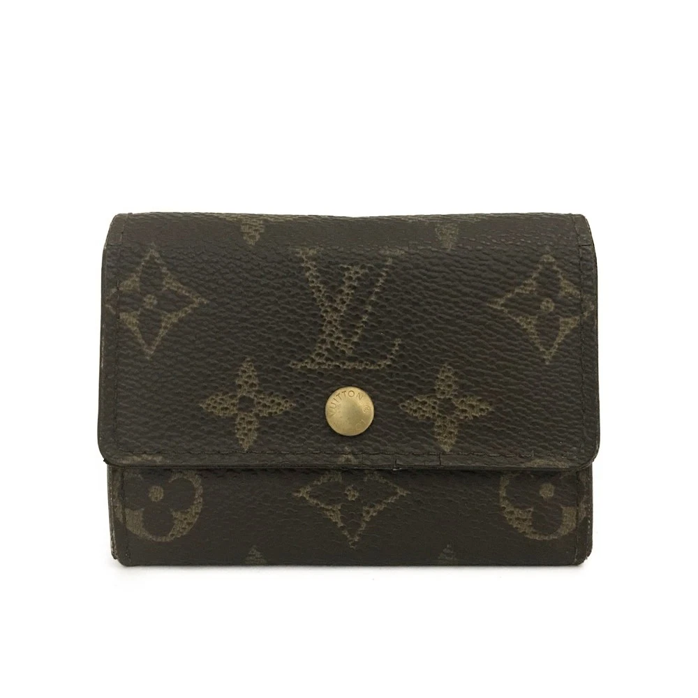 $440 2001 Louis Vuitton Monogram Porte-Monnaie Plat Coin Purse MI1001