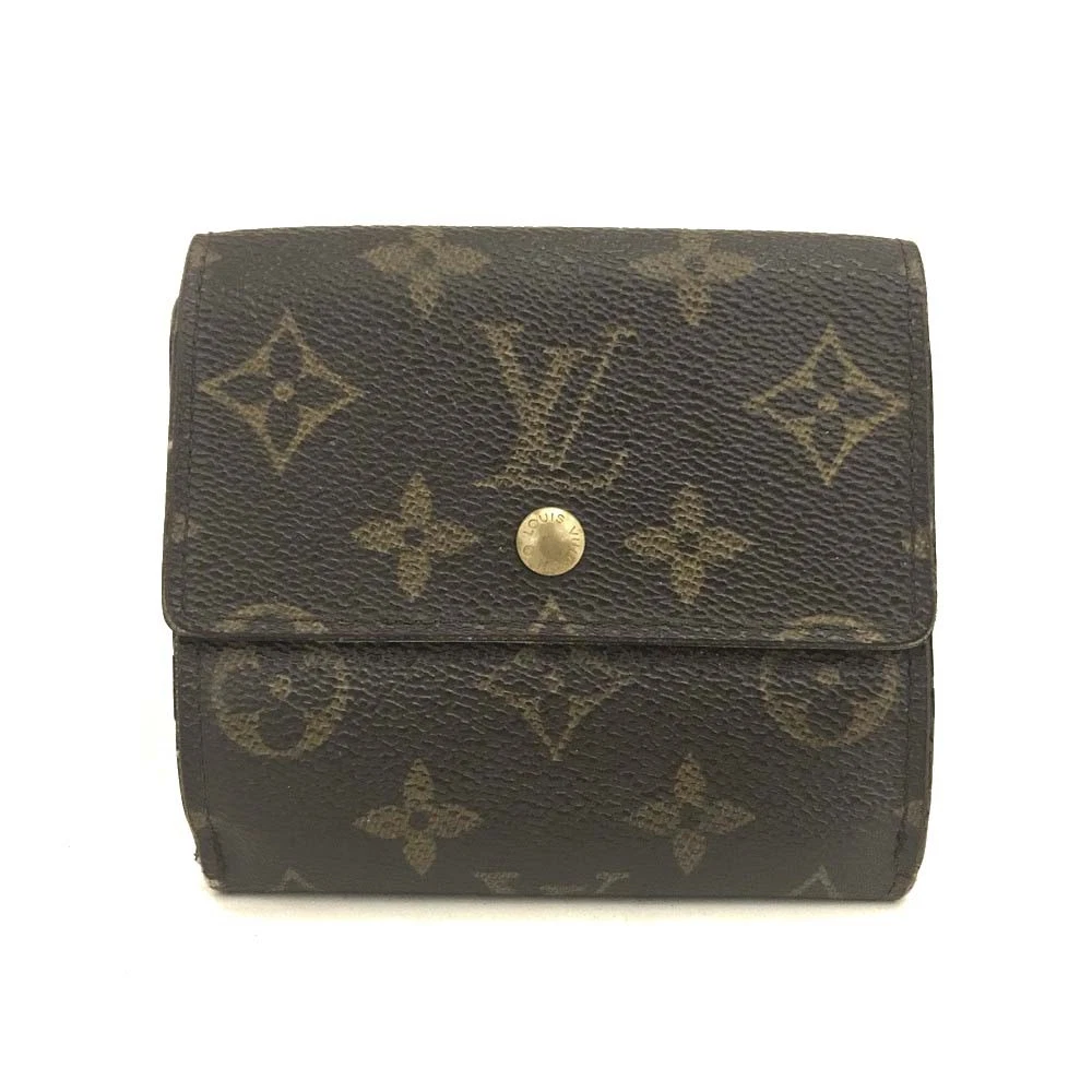 Louis Vuitton Monogram Portefeiulle Elise Trifold Wallet Brown TH0956