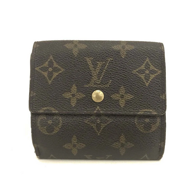 Louis Vuitton Monogram Portefeiulle Elise Trifold Wallet Brown TH0956