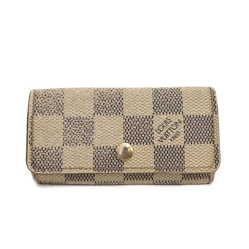 Louis Vuitton Damier Azur Multicles 4 Ring Key Case White CT1170
