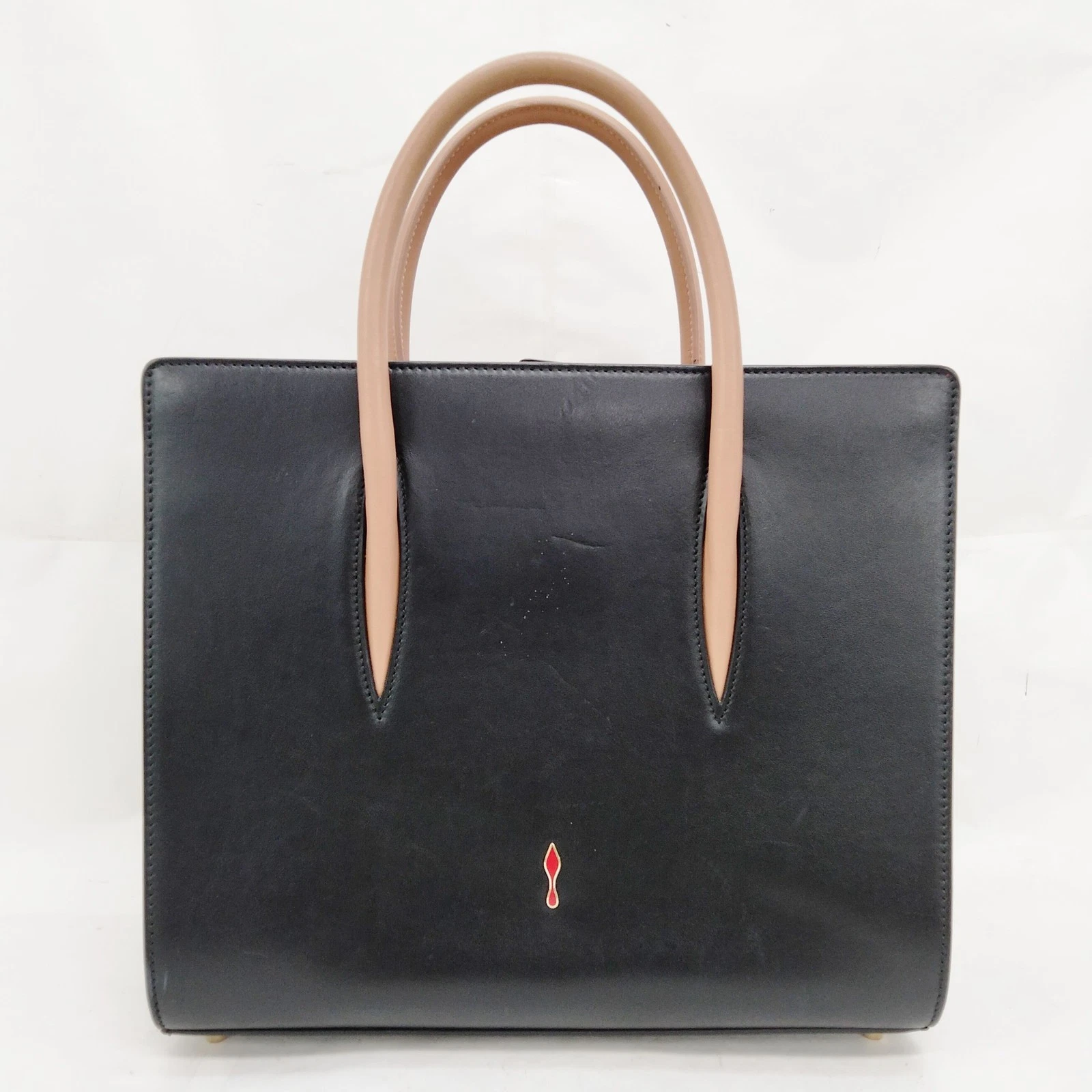 Christian Louboutin Tote Bag Black Leather