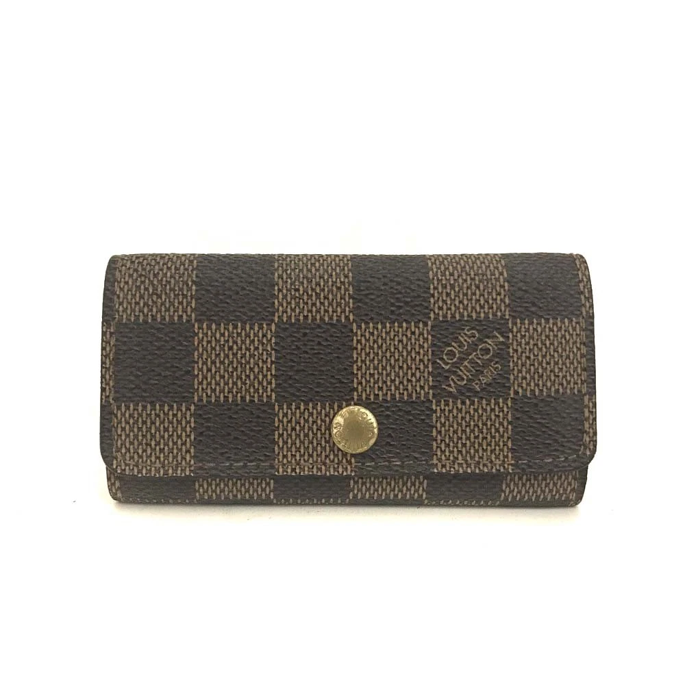 Louis Vuitton Damier Multicles 4 Ring Key Case Brown TH1014