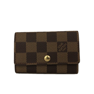 $340 2003 Louis Vuitton Damier Multicles 6 Ring Key Case Brown TH0023