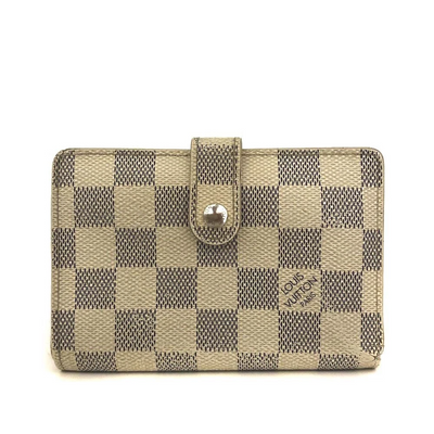 $735 2007 Louis Vuitton Damier Azur French Kisslock Wallet MI4027