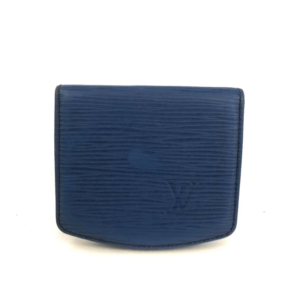 $450 Louis Vuitton Epi Coin Purse Wallet Blue