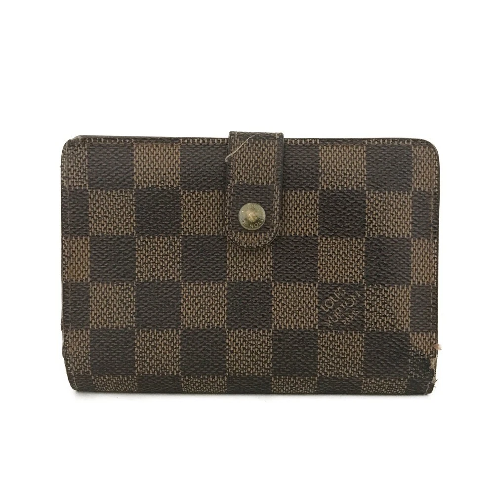 $560 Louis Vuitton Damier Porte Monnaie Billets Viennois Bifold Wallet MI0062