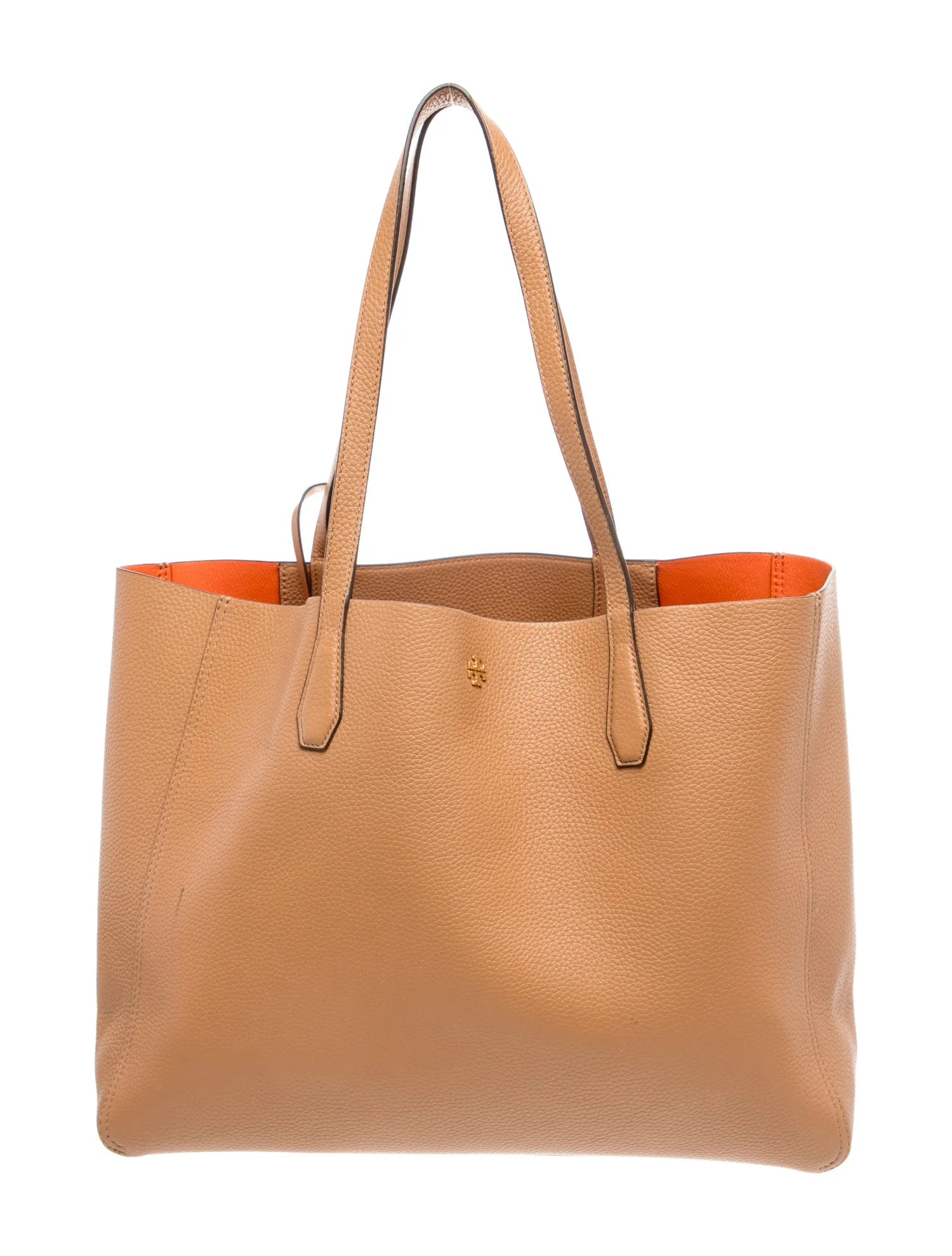 $348 Tory Burch Leather Blake Tote Tan