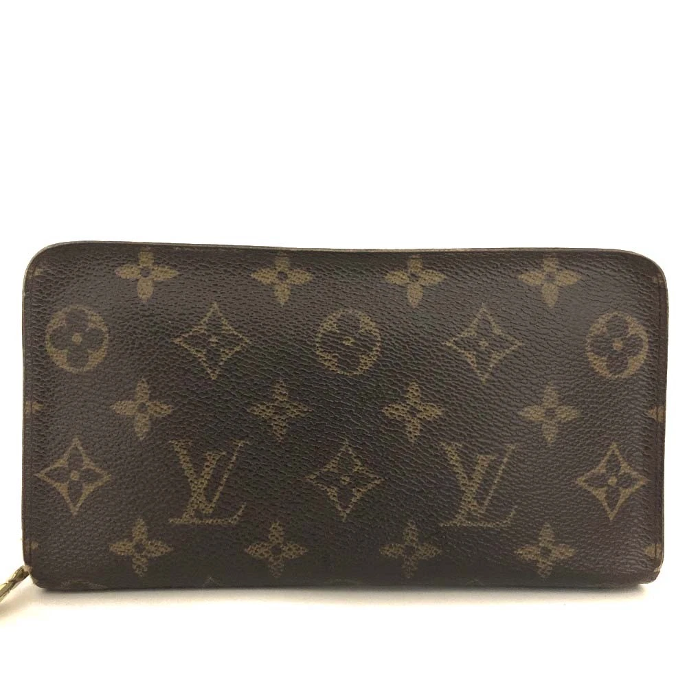 $750 2003 Louis Vuitton Monogram Porte Monnaie Zippy Long Wallet Brown TH0043
