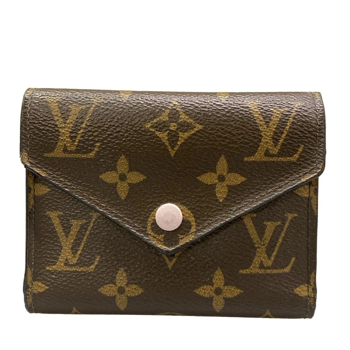 $755 LOUIS VUITTON Portefeuille Victorine M62360 Rose Ballerine Monogram MI4118