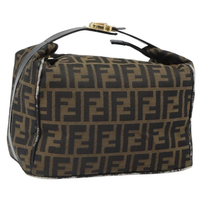 $980 2004 Fendi Zucca Canvas Vanity Hand Bag 2305-8BR465-019