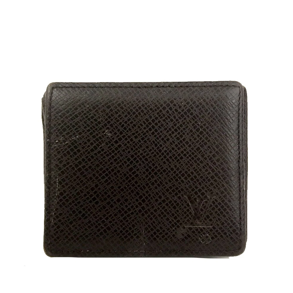 Louis Vuitton Taiga Porte Mannaie Boite Leather Coin Purse Wallet MI0928