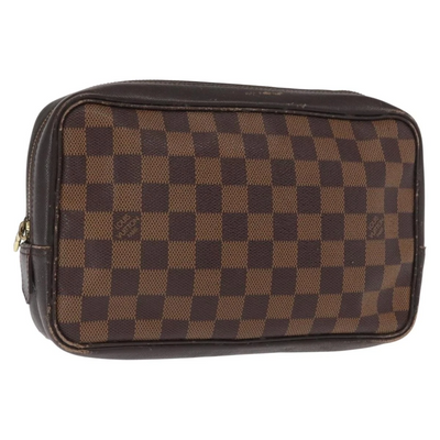 $1130 1998 LOUIS VUITTON Damier Ebene Toiletry Bag 25 CA0968