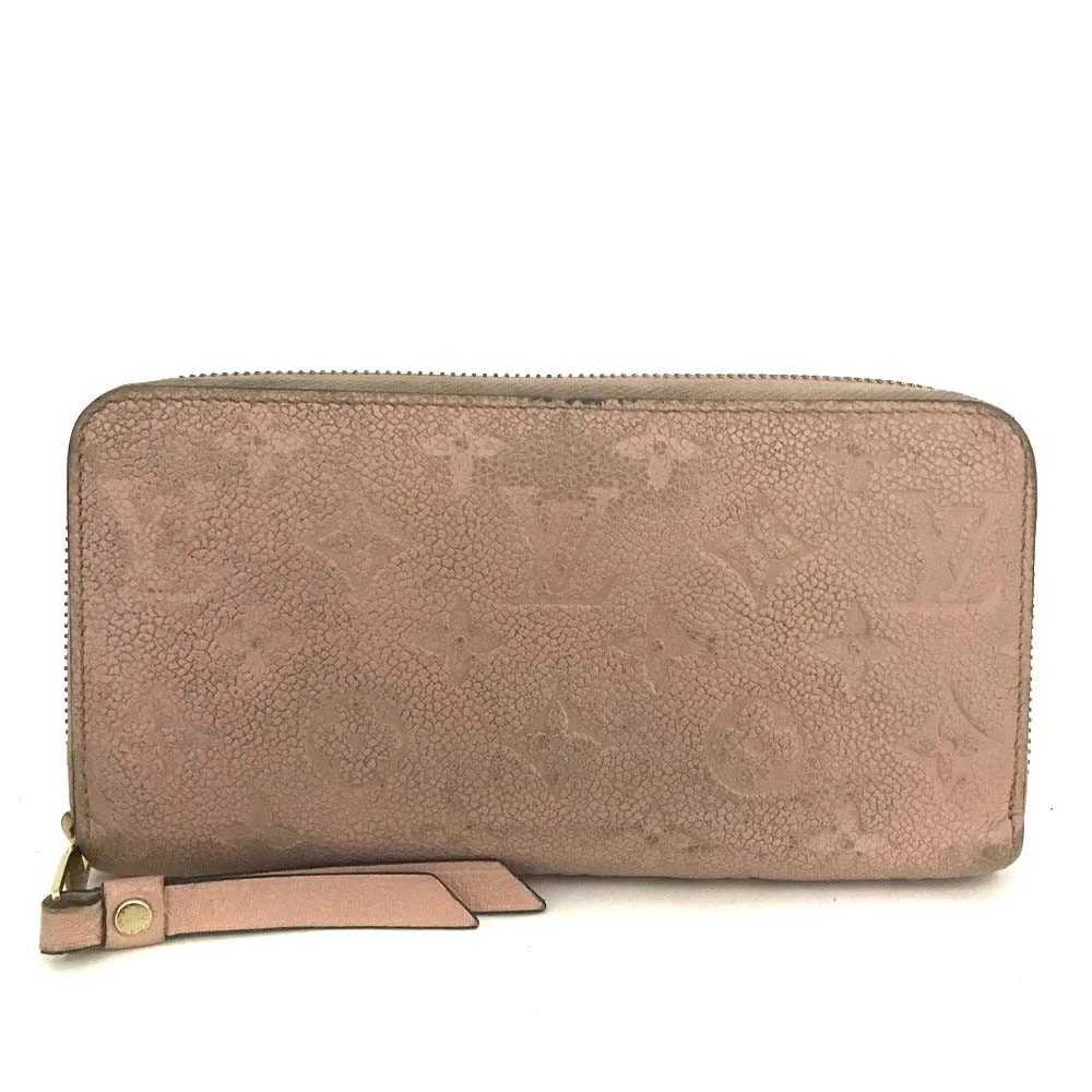$1140 2019 Louis Vuitton Monogram Empreinte Leather Zippy Zip Around Wallet SP1149