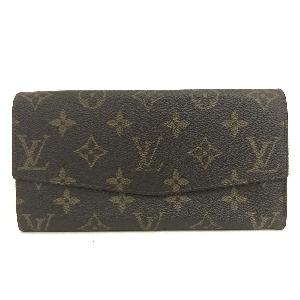Vintage Louis Vuitton Monogram Long Bifold Wallet Brown