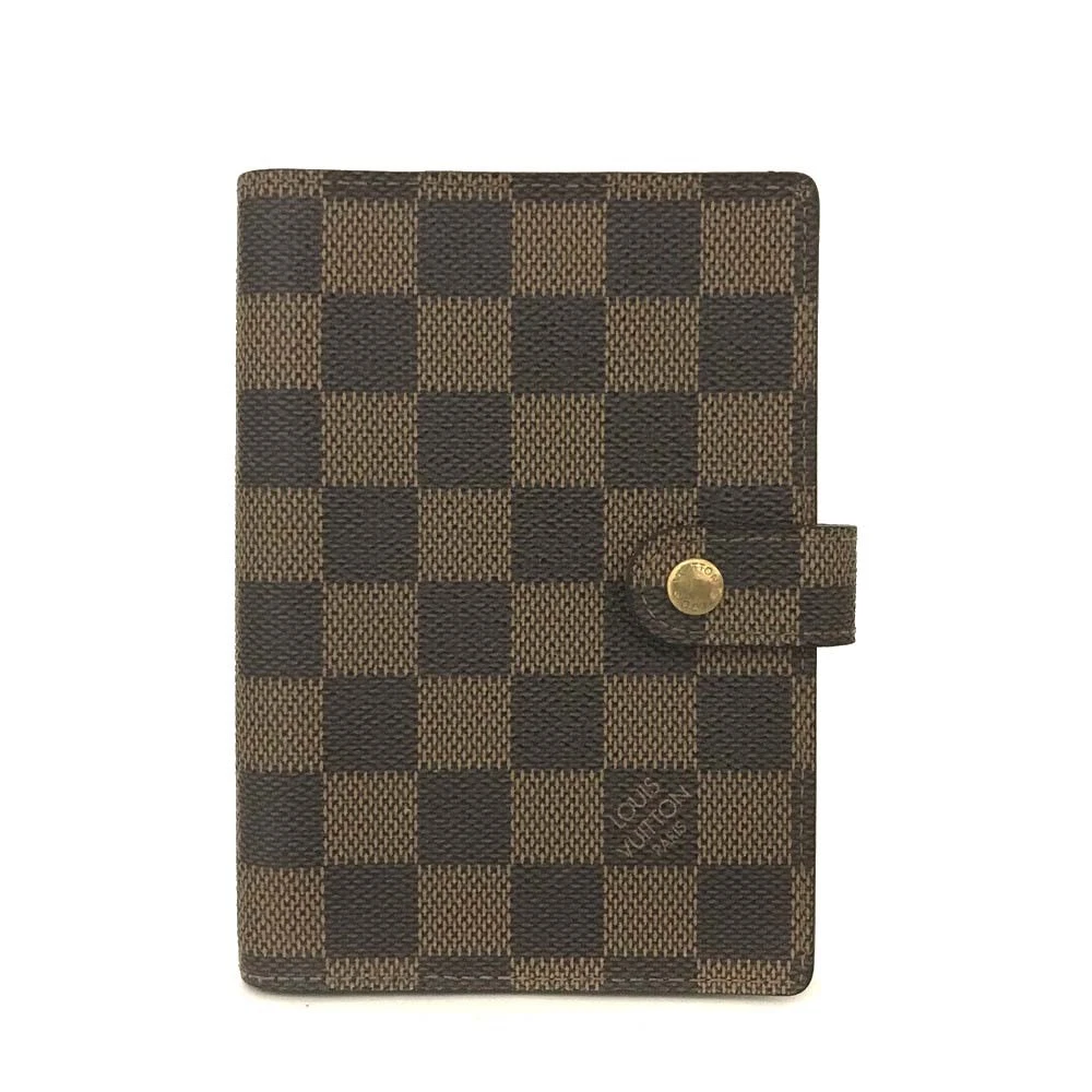 $505 1999 Louis Vuitton Damier Ebene Small Ring Agenda Cover CA1909