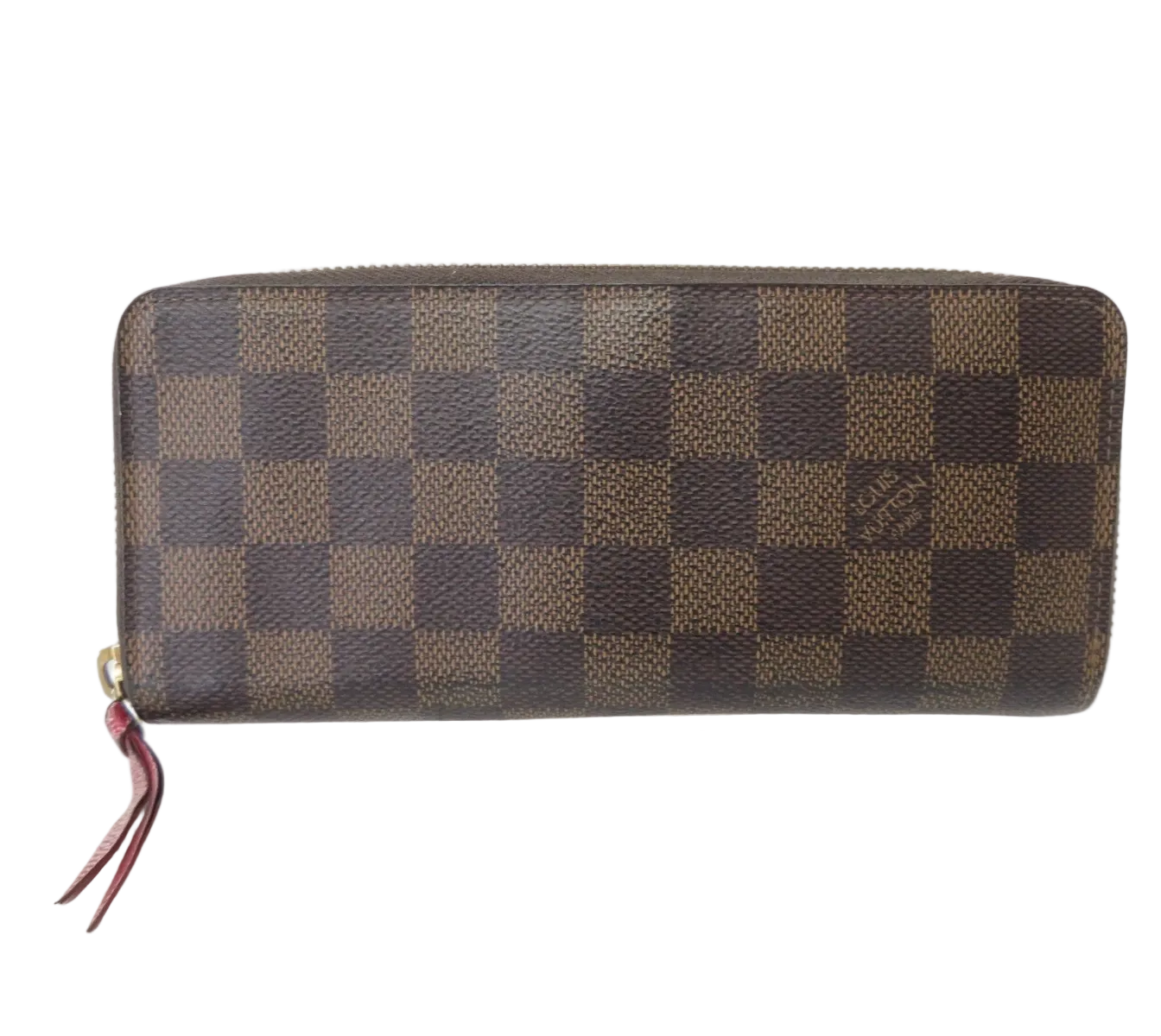 $620 2017 Louis Vuitton Damier Ebene Clemence Wallet Cherry CA2137