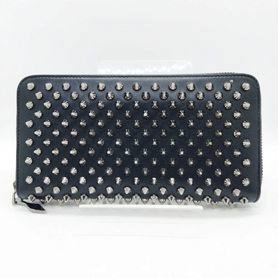 Christian Louboutin Long Wallet Black Leather