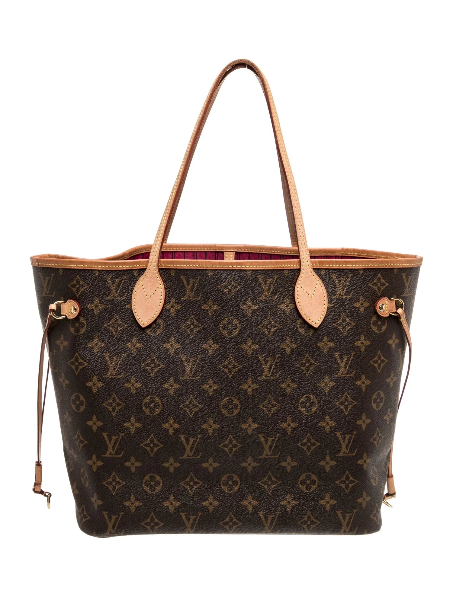 $2240 Louis Vuitton Monogram Neo Neverfull MM Pivoine with Pouch