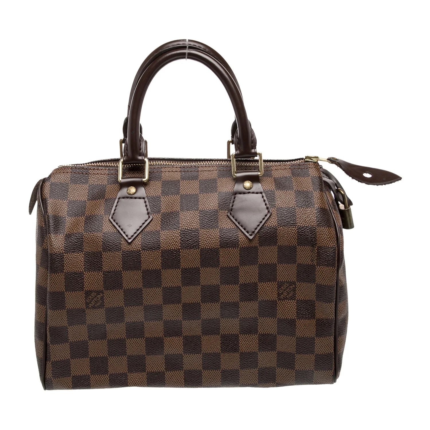 $1490 Louis Vuitton Damier Ebene Speedy 25