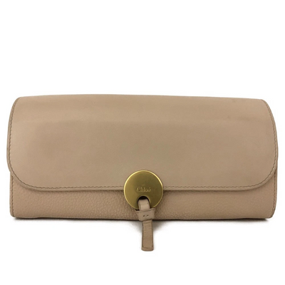 Chloe Indy Leather Long Bifold Wallet Purse Pink