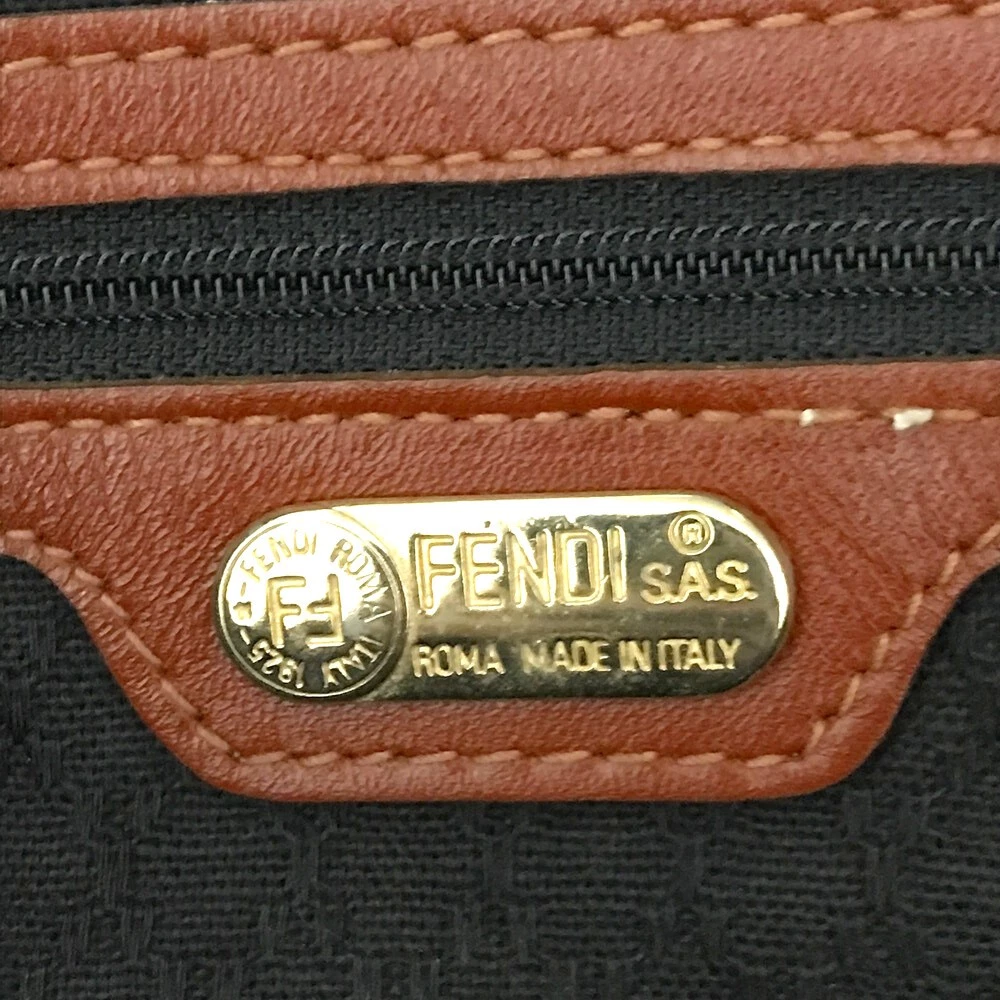 $2500 Fendi Pequin PVC Boston Travel Bag