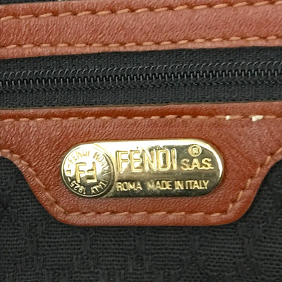 $2500 Fendi Pequin PVC Boston Travel Bag