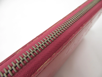$970 Louis Vuitton Vernis Zippy Wallet Rose Litchi