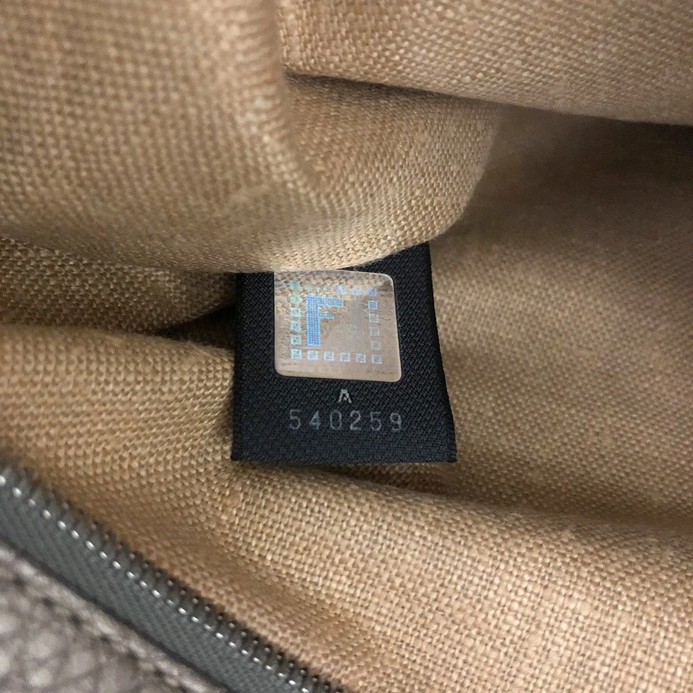 $1600 FENDI Selleria Leather Tote Bag Silver