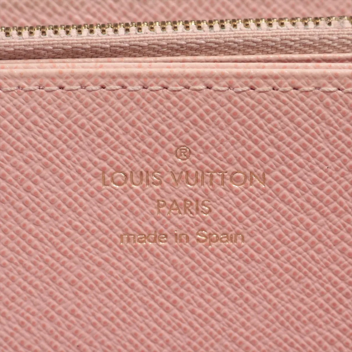 $915 RFID Louis Vuitton Monogram Zippy Wallet Rose Ballerine