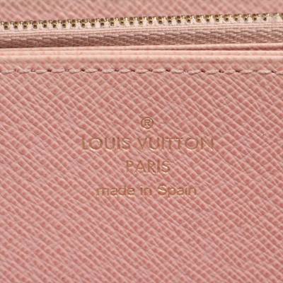 $915 RFID Louis Vuitton Monogram Zippy Wallet Rose Ballerine
