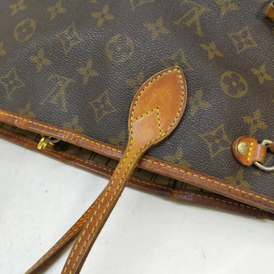 $2100 Louis Vuitton LV Tote Bag Neverfull PM Brown Monogram