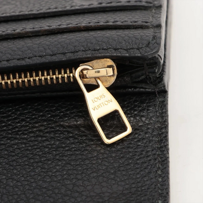 $1060 Louis Vuitton Empreinte Sarah Wallet NM Black