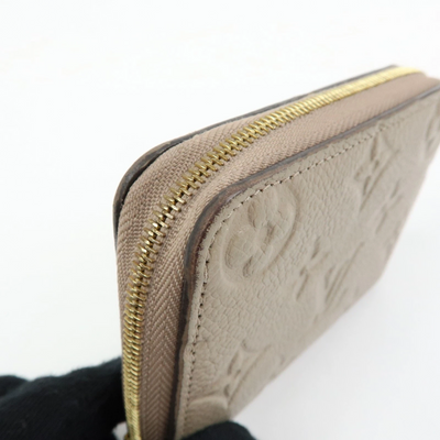 $760 Louis Vuitton Monogram Empreinte Round Zippy Coin Case Beige RFID