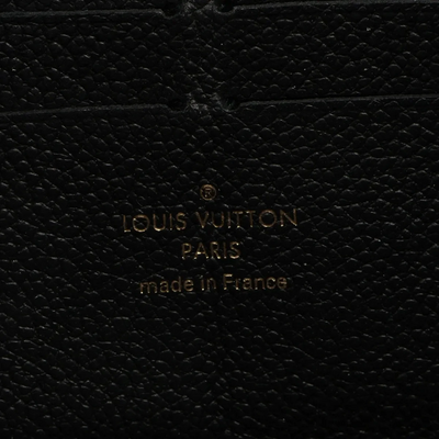 $1170 Louis Vuitton Empreinte Zippy Wallet M61864 Noir Zip Round Wallet