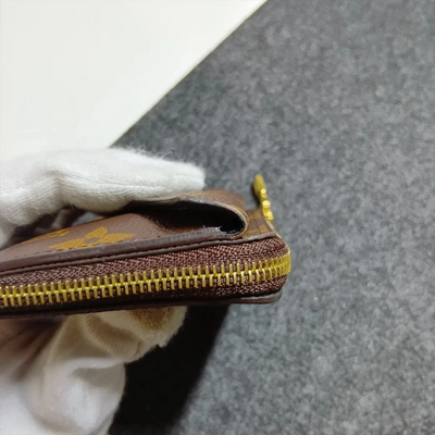 $695 Louis Vuitton Monogram Porto Cartolecto Verso Black × Brown 10021123