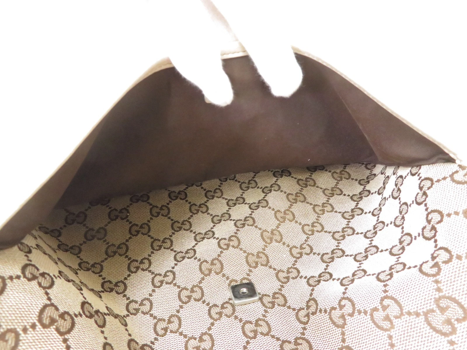 $980 2011 Gucci GG Canvas Leather Shoulder Messenger Bag 145857-200047