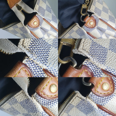 $1460 2012 Louis Vuitton Damier Azur Eva Clutch SN2182