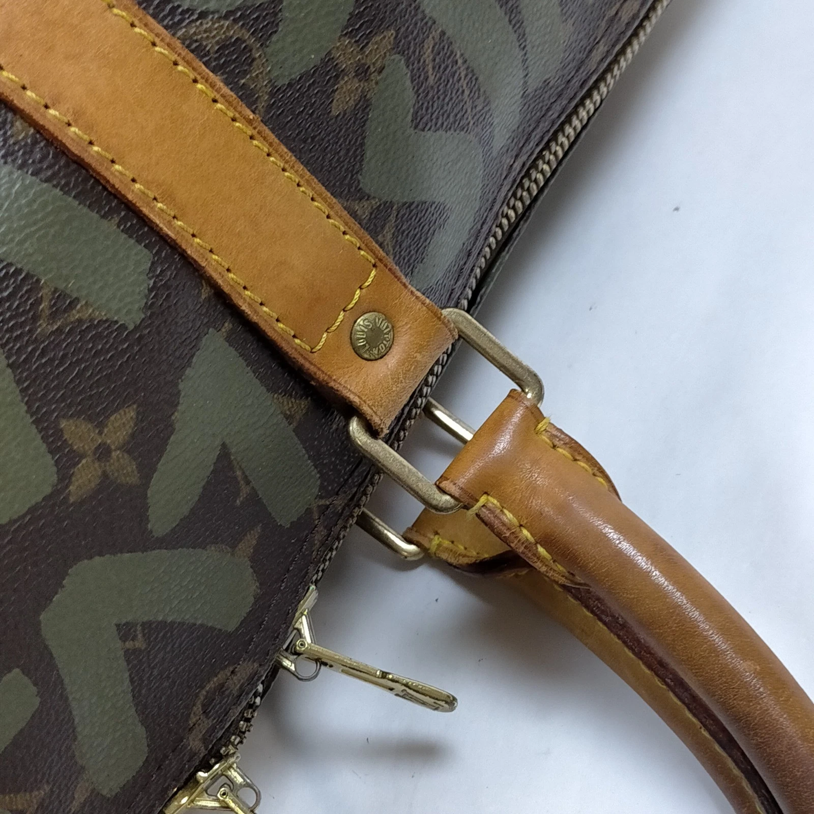 Louis Vuitton Monogram Graffiti Keepall 50 Green