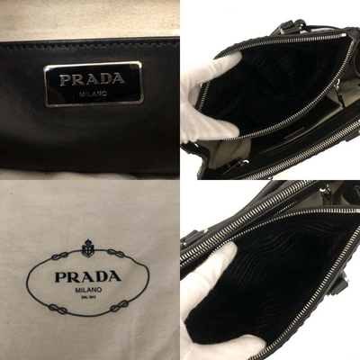 $2480 Prada Leather 2way Shoulder Bag