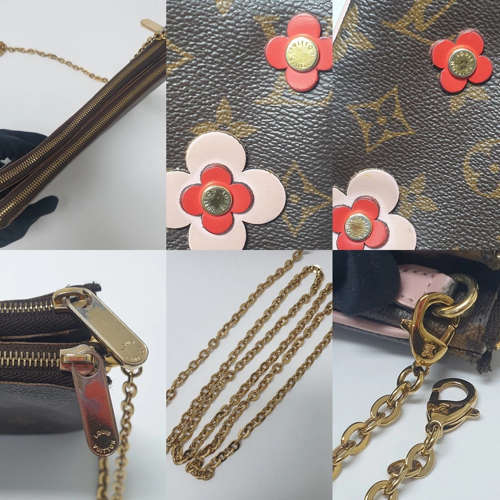 Louis Vuitton Pochette Double Zipper Flower Monogram GI0169
